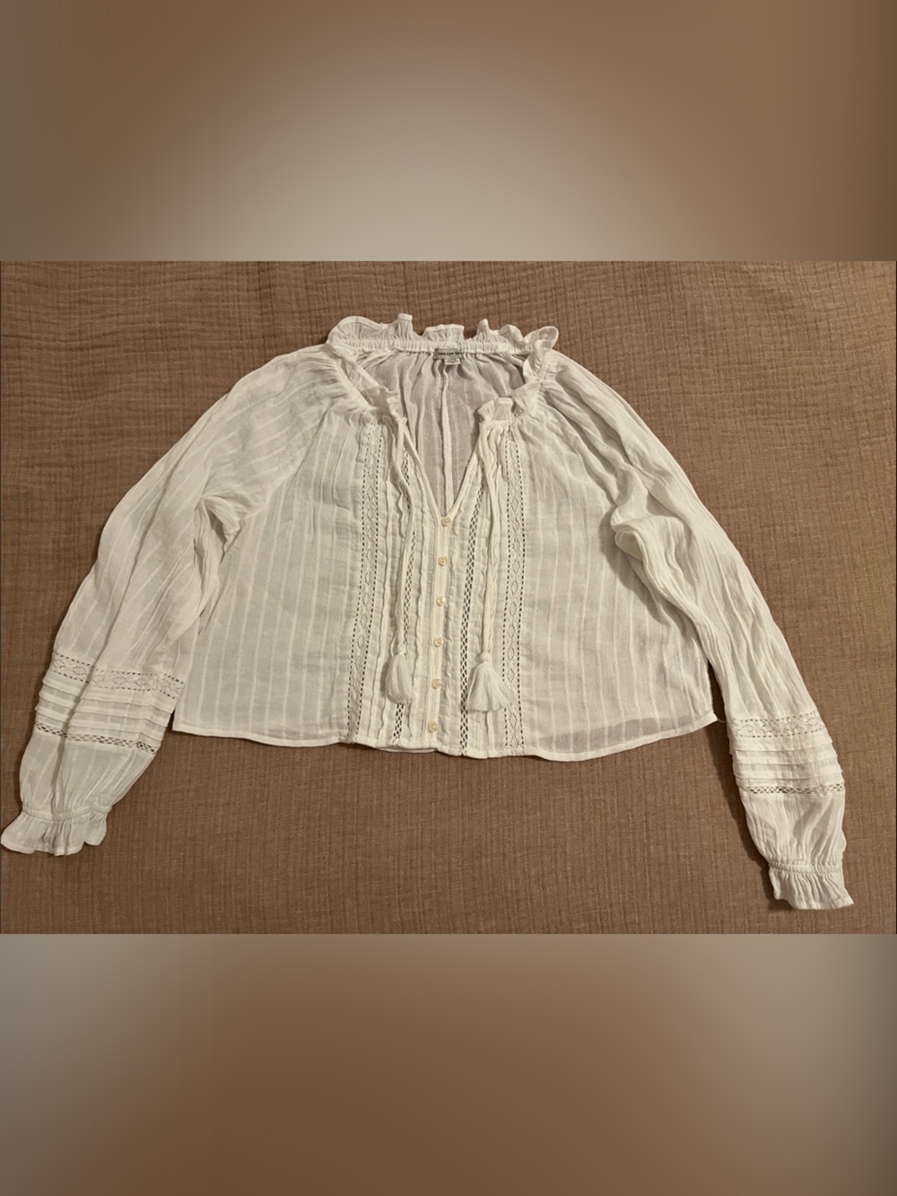 American Eagle Outfitters White Gauze Blouse